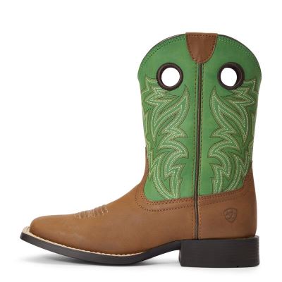 Ariat Catch Em - Western Laarzen Bruin / Turquoise Kinderen - 10609-296